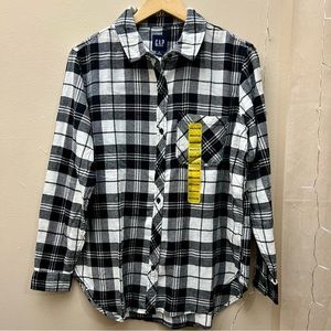 NWT Gap Women Flannel Plaid Shirt